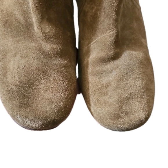 Isabel Marant Womens Tan Dicker  Suede Calfskin Leather Designer Ankle Bootie 37 - Picture 8 of 14